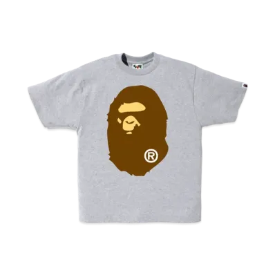 A BATHING APE Big Ape Head Tee "Gray"