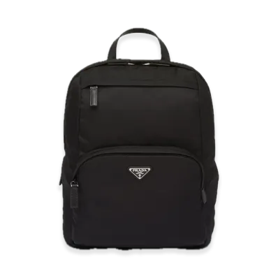 PRADA Re-Nylon x Saffiano Leather Backpack "Black"