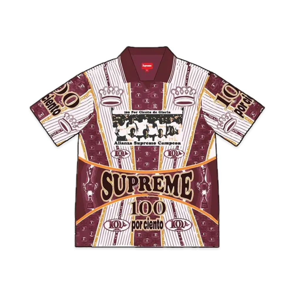 Supreme Por Ciento Soccer Jersey "Burgundy"
