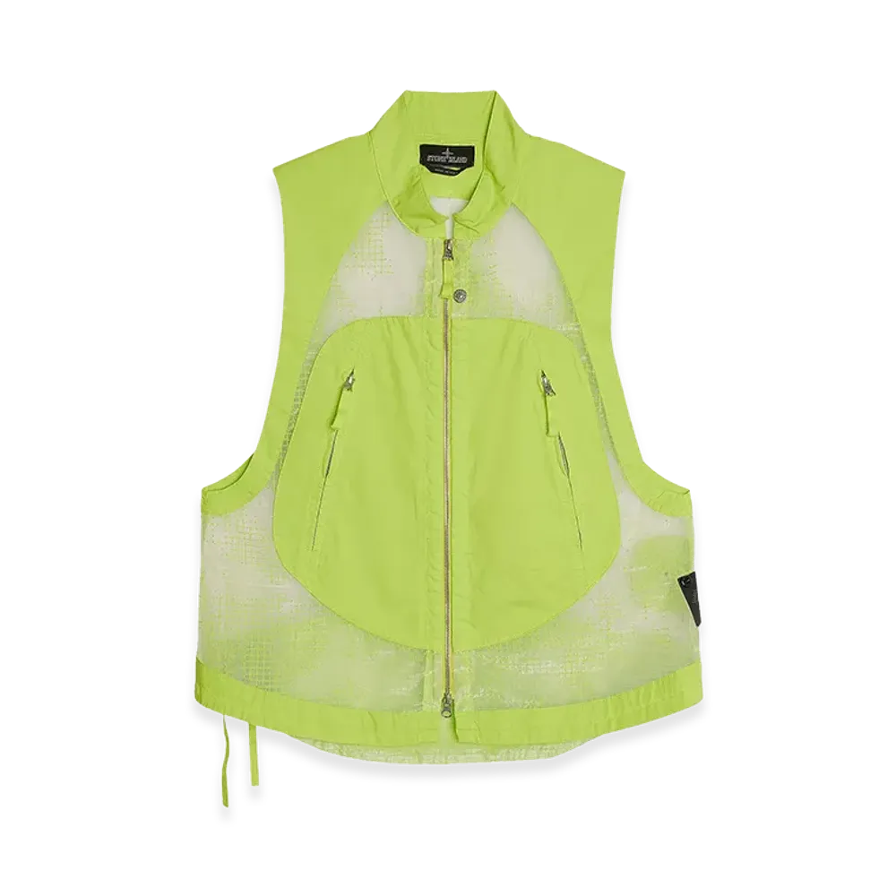 Stone Island Vest Distorted Ripstop Organza-TC "Green"