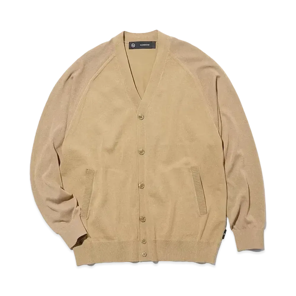 GU x UNDERCOVER Sheer Combination Knit Cardigan "Brown"