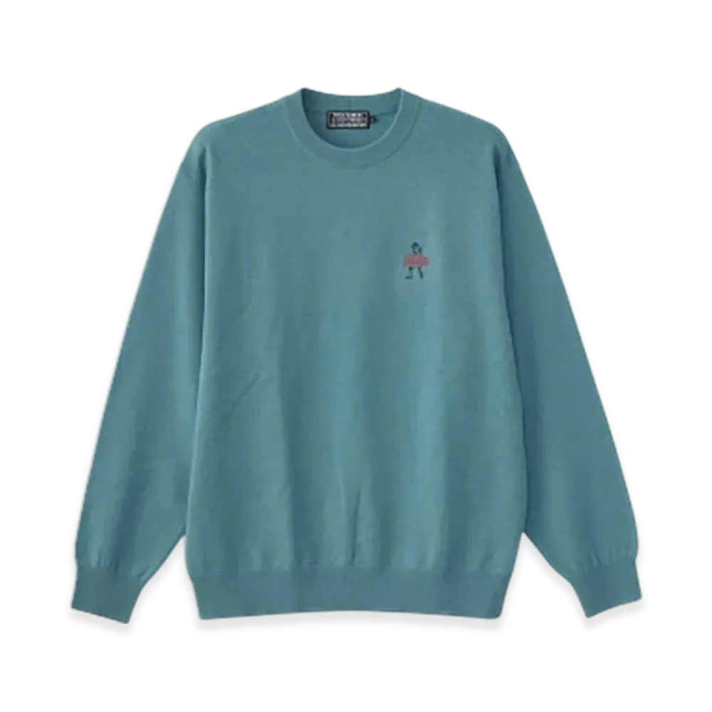 HYSTERIC GLAMOUR Vixen Girl Embroidery Sweater "Blue"