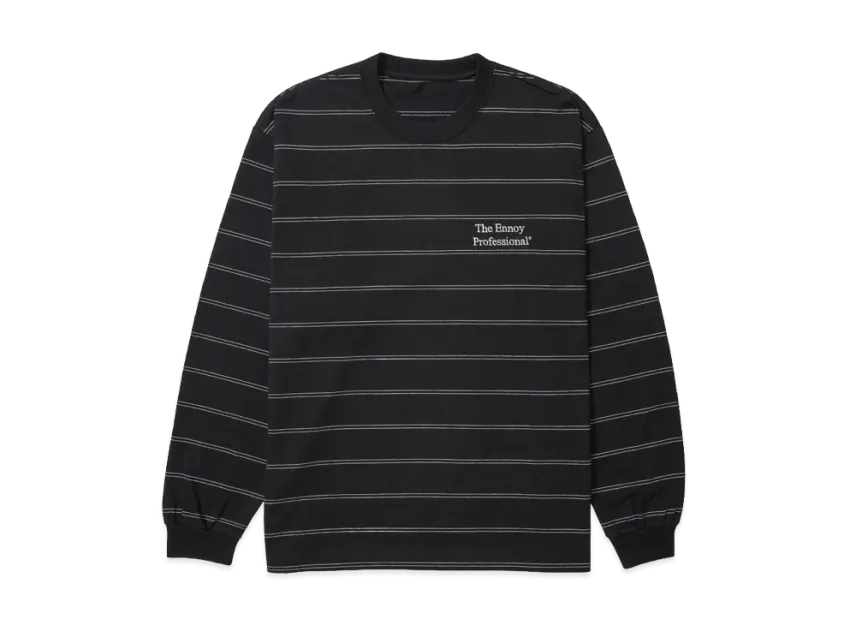 エンノイ パネル ボーダー ロングスリーブ Tシャツ