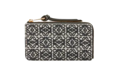 LOEWE Coin Cardholder In Jacquard And Calfskin "Navy / Black"