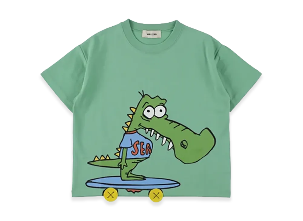 WIND AND SEA x MATTHEW LANGILLE Kids Logo Tee "Green"