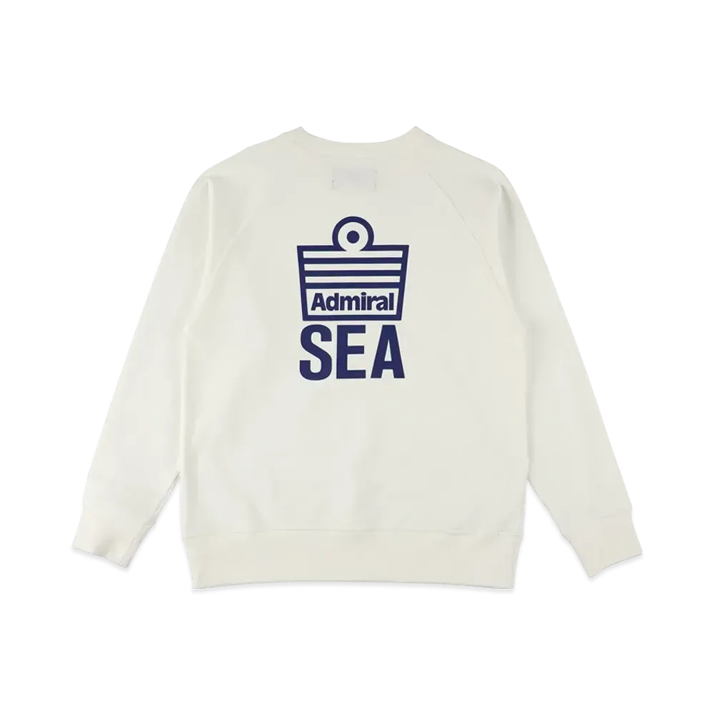 WIND AND SEA x Admiral Crewneck Sweatshirt "White"