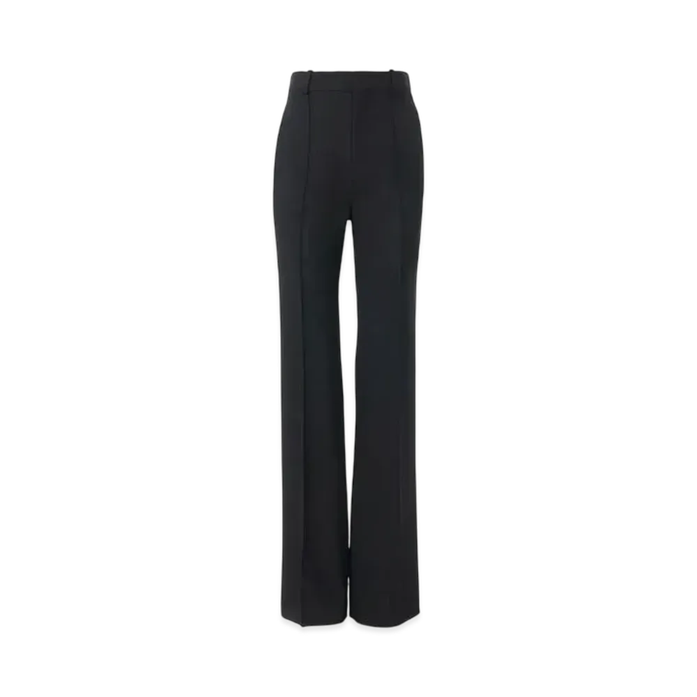 Chloe High-Waisted Pants In Wool Gabardine "Black"