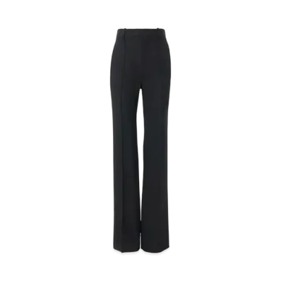 Chloe High-Waisted Pants In Wool Gabardine "Black"