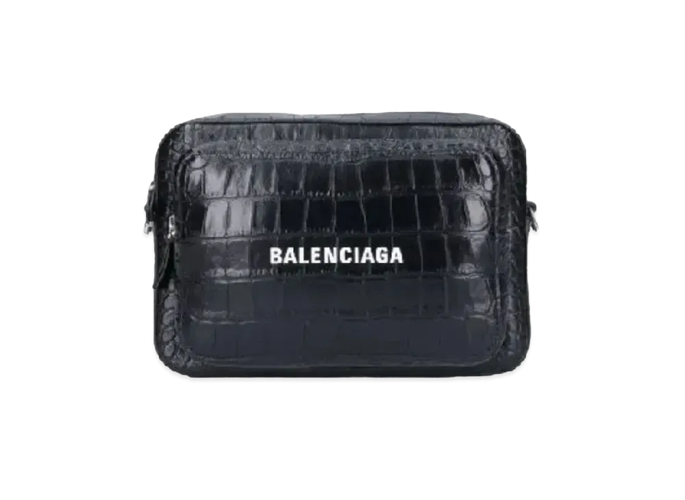 バレンシアガ レザー クロスボディバッグ "ブラック" 63841423E3N1000