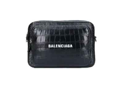 BALENCIAGA Leather Crossbody Bag "Black"