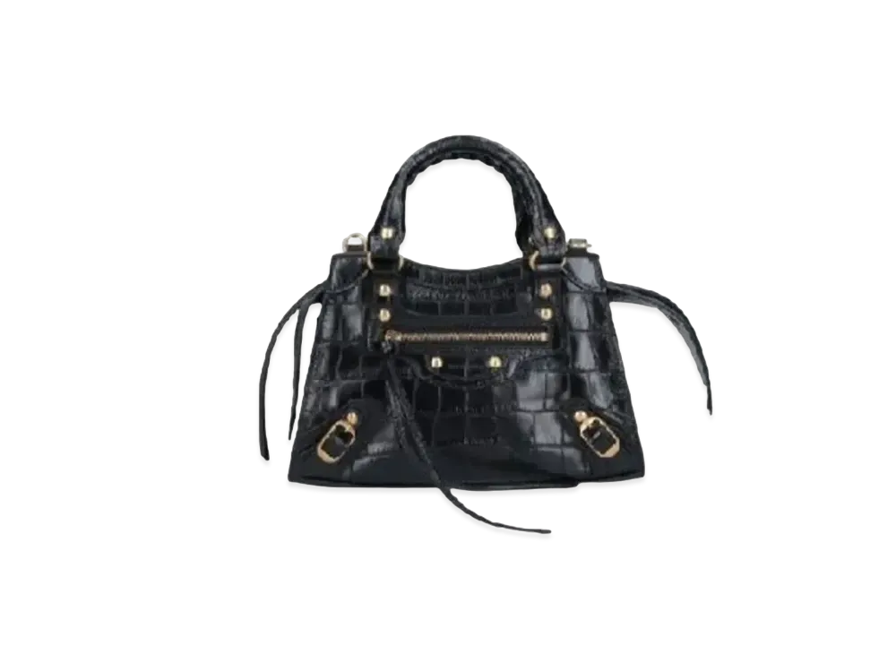 BALENCIAGA Leather Mini Bag "Black"