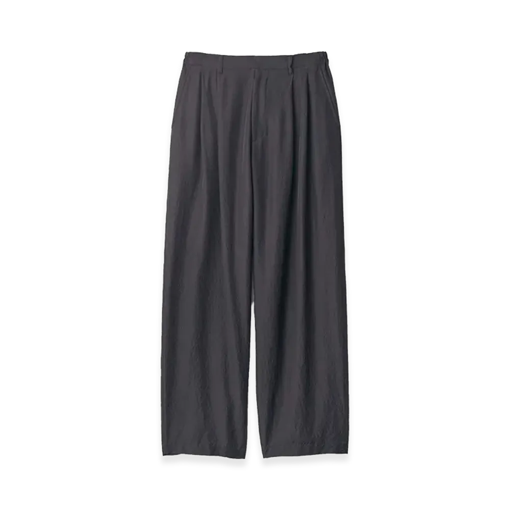 ssstein Wool Silk Wide Easy Trousers "Black"