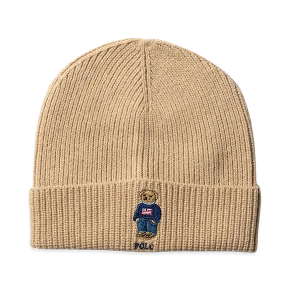 Polo Ralph Lauren Solid Flag Bear Beanie "Classic Camel"