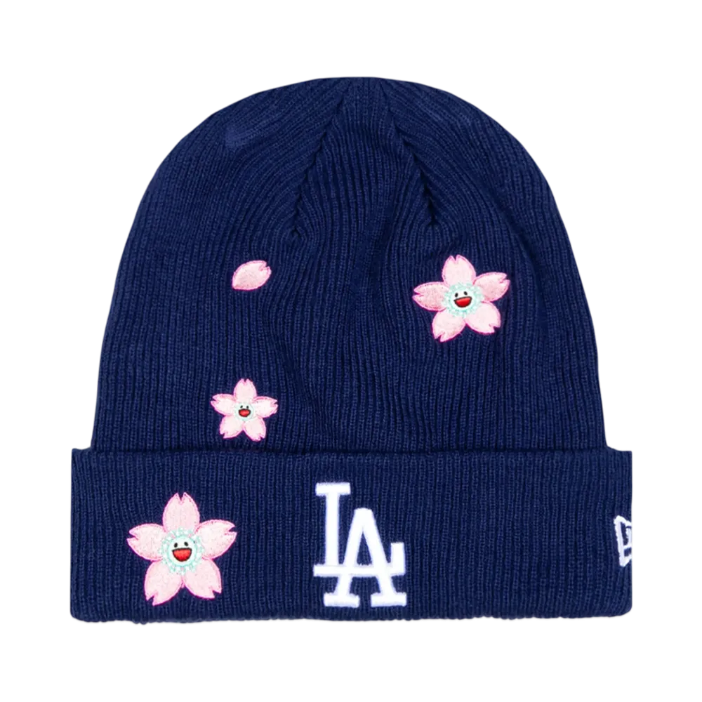 Takashi Murakami x MLB World Tour Tokyo Series 2025 New Era 6 Dart Dodgers Cuff Beanie "Blue"