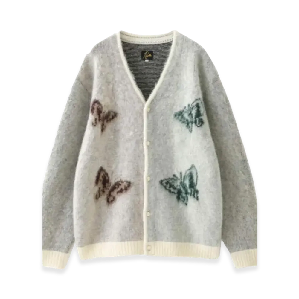 NEEDLES x Studious Mohair Papillon Cardigan "NaturalIvory"
