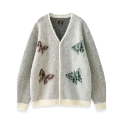 NEEDLES x Studious Mohair Papillon Cardigan "NaturalIvory"