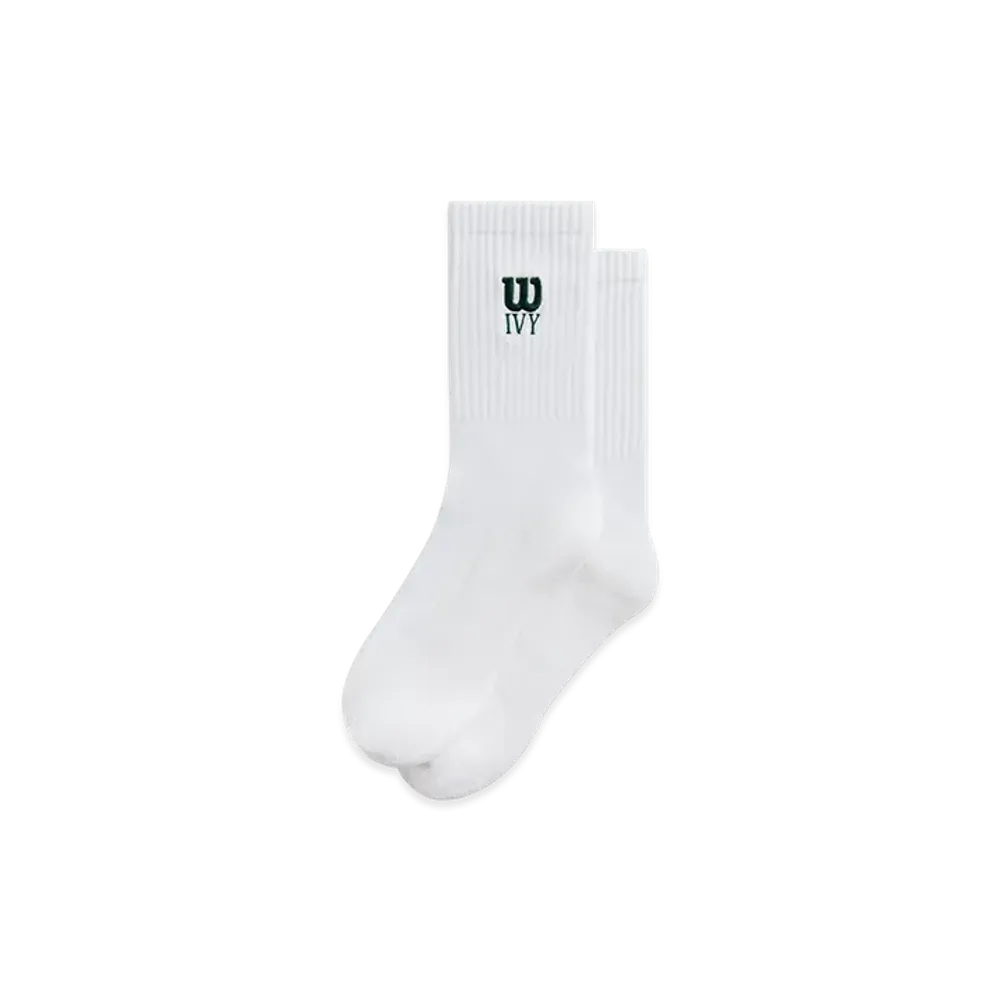 Kith Ivy For Wilson Logo Crew Socks "White"