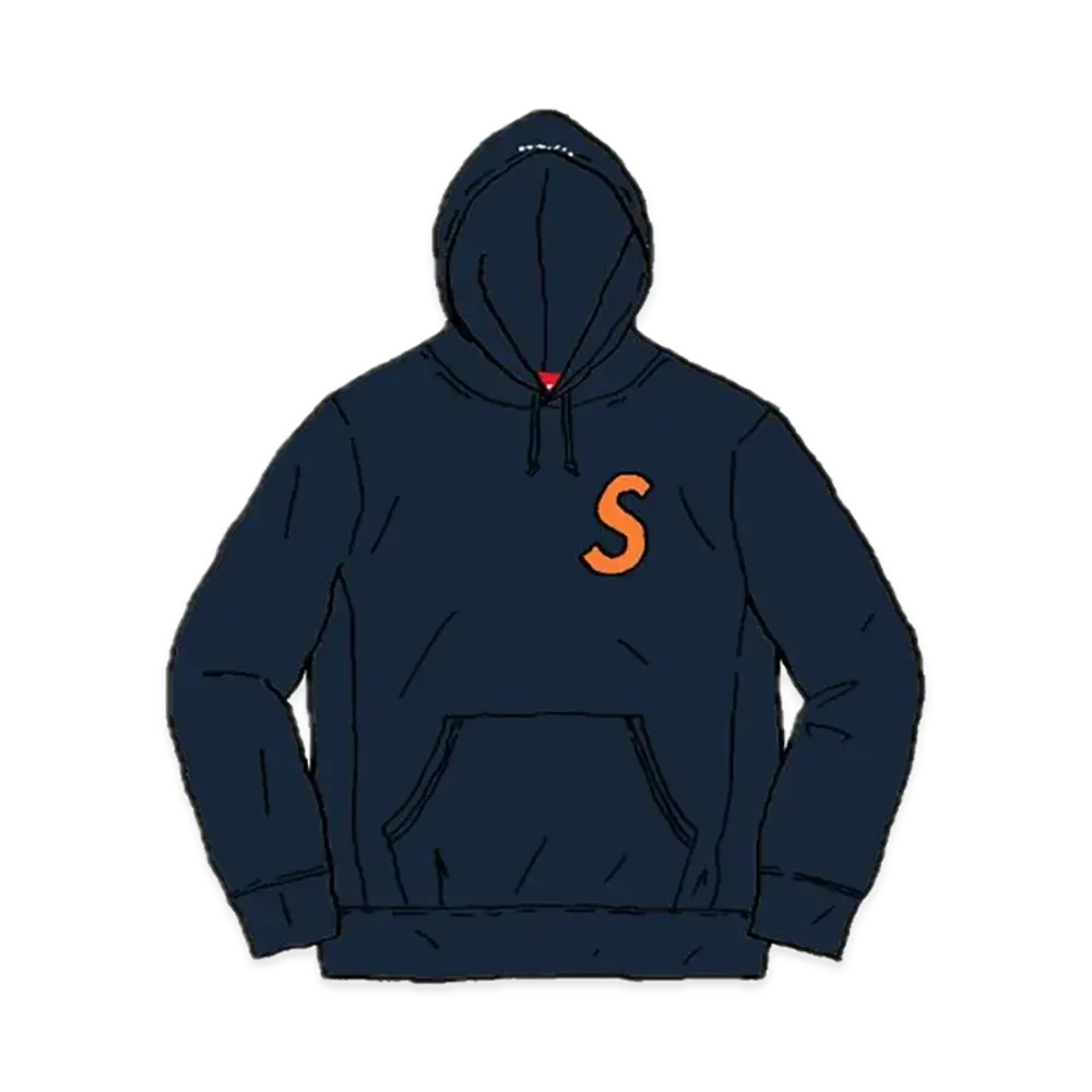 Supreme S Logo Hooded Sweatshirt "Navy" (19FW)