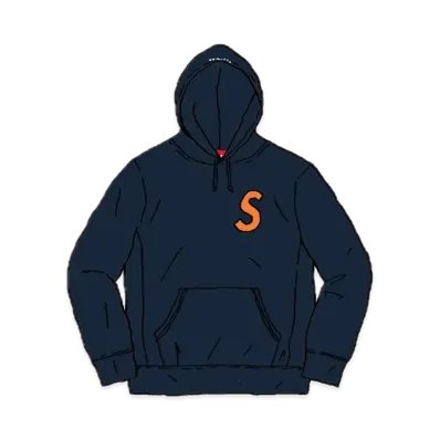 Supreme S Logo Hooded Sweatshirt "Navy" (19FW)