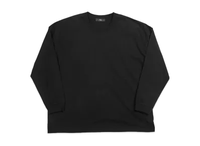 Yohji Yamamoto Y's -ONLINE EXCLUSIVE- Y's LOGO LONG SLEEVE T- SHIRT (WIDE) "Black"