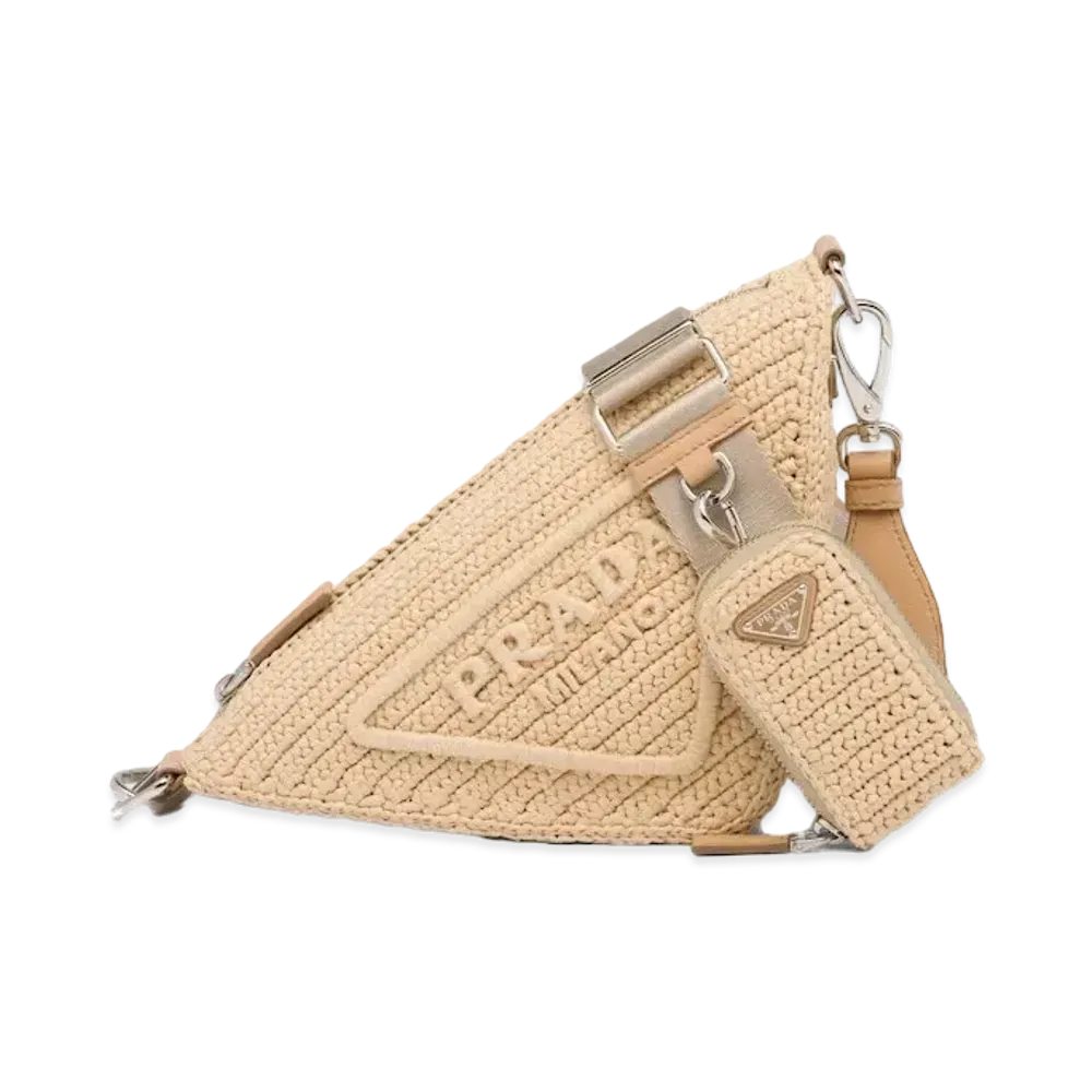 PRADA Triangle Crochet Bag "Natural"