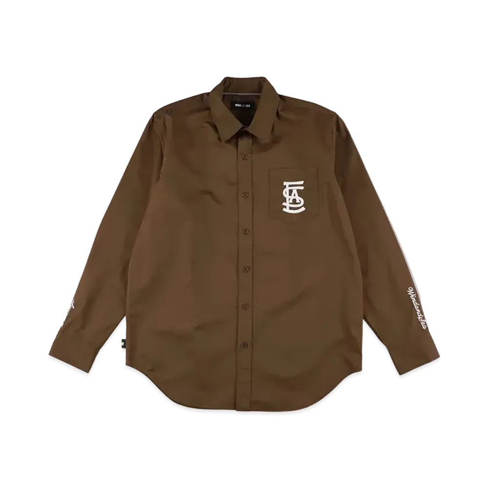 WIND AND SEA SDCL (WDS) Broad Shirt "Brown"