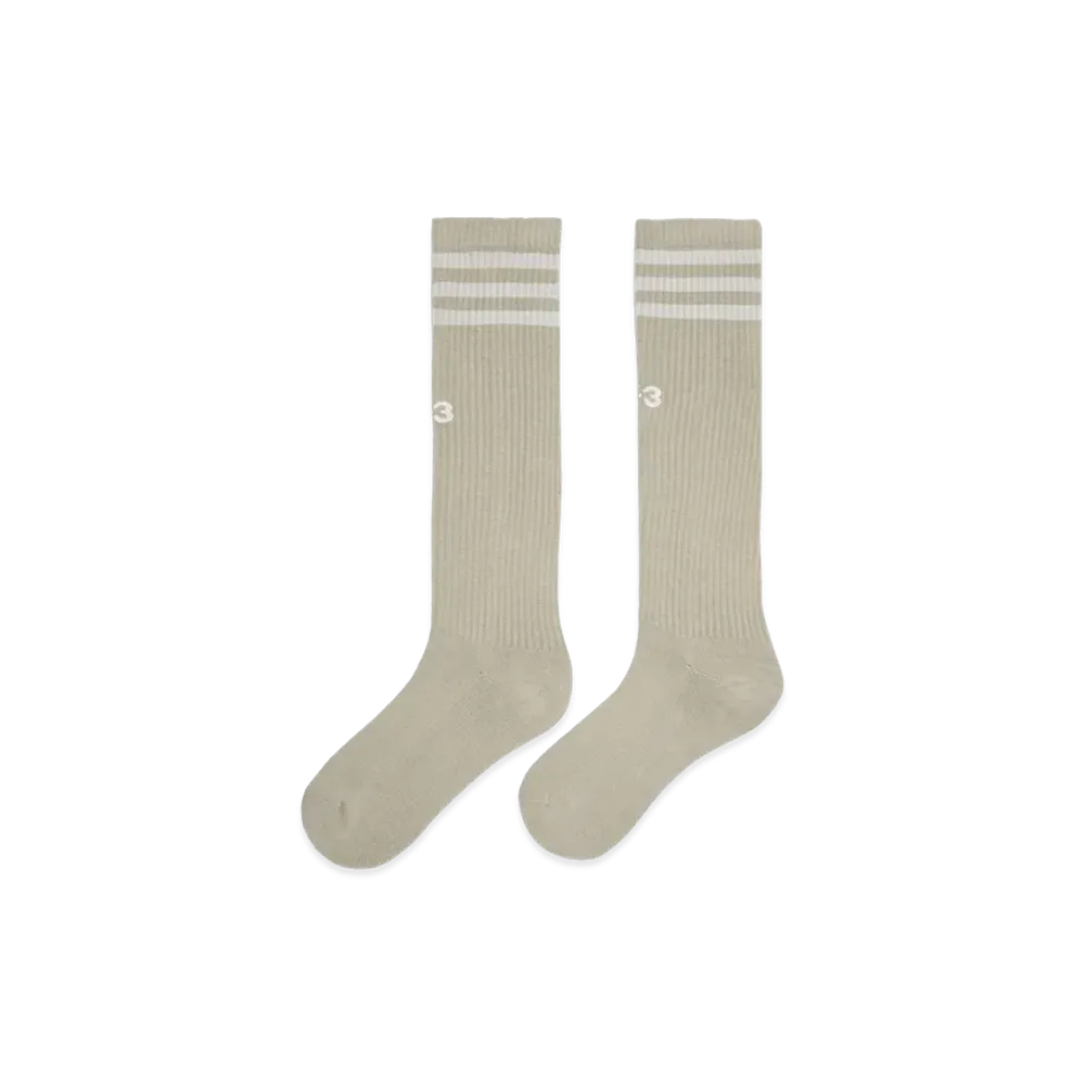 Y-3 Stripes High Socks "Light Brown"