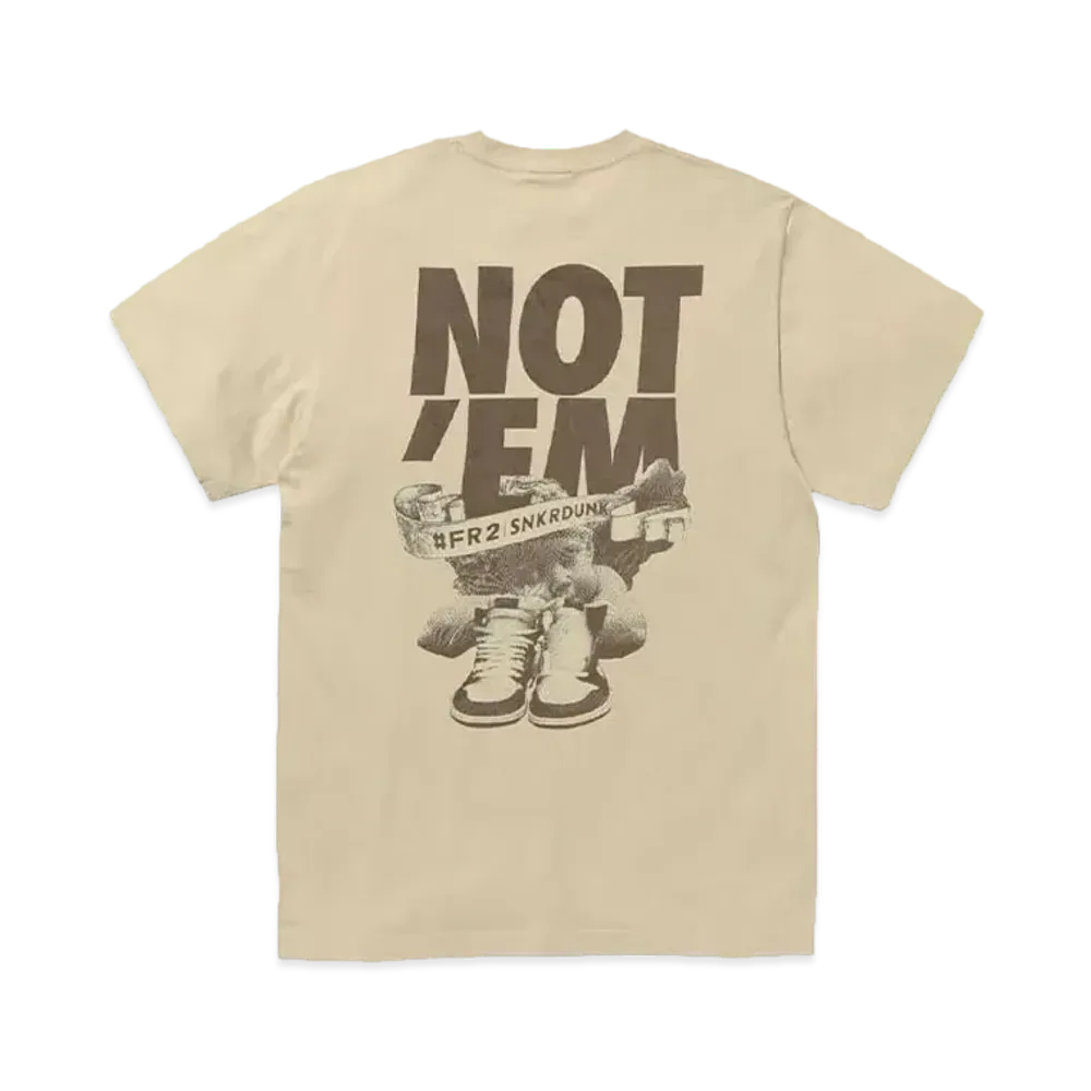SNKRDUNK collaboration with #FR2 NOT’EM T-shirt "Beige"