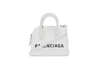 BALENCIAGA Hammered Leather Handbag "White"