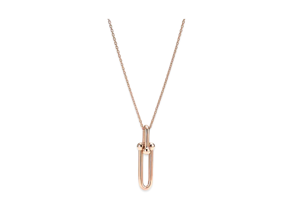 Tiffany & Co. Tiffany HardWear Elongated Link Pendant "Rose Gold"