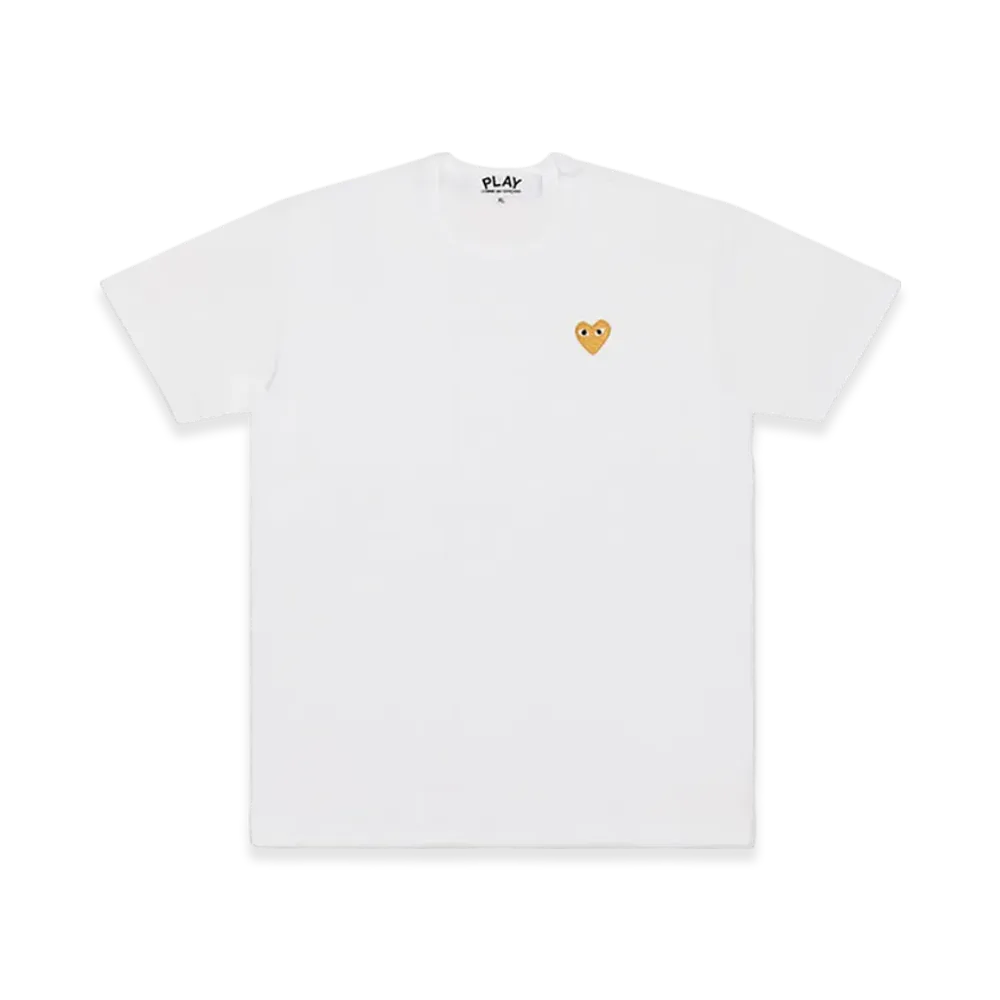 PLAY COMME des GARCONS Gold Heart T-Shirt Ladies "White"