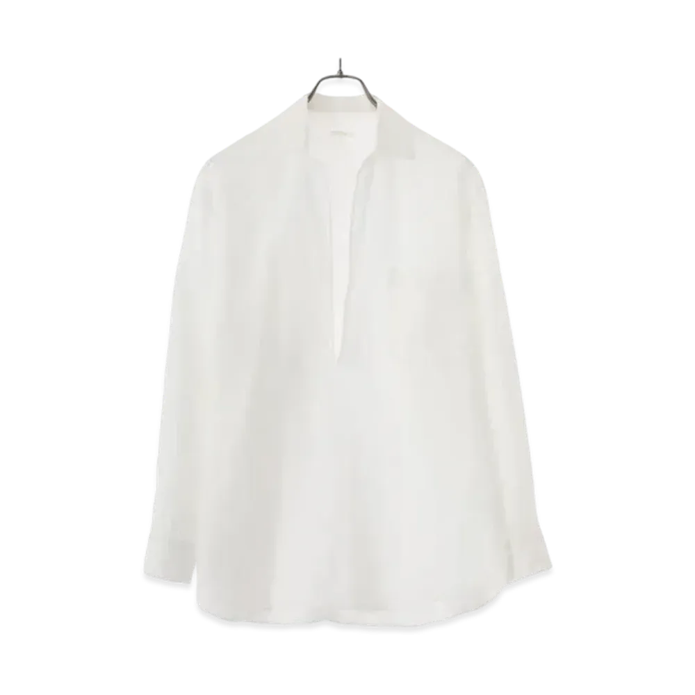 COMOLI Canapa Pullover Shirt "White"