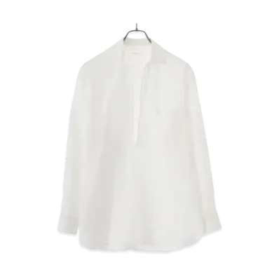 COMOLI Canapa Pullover Shirt "White"