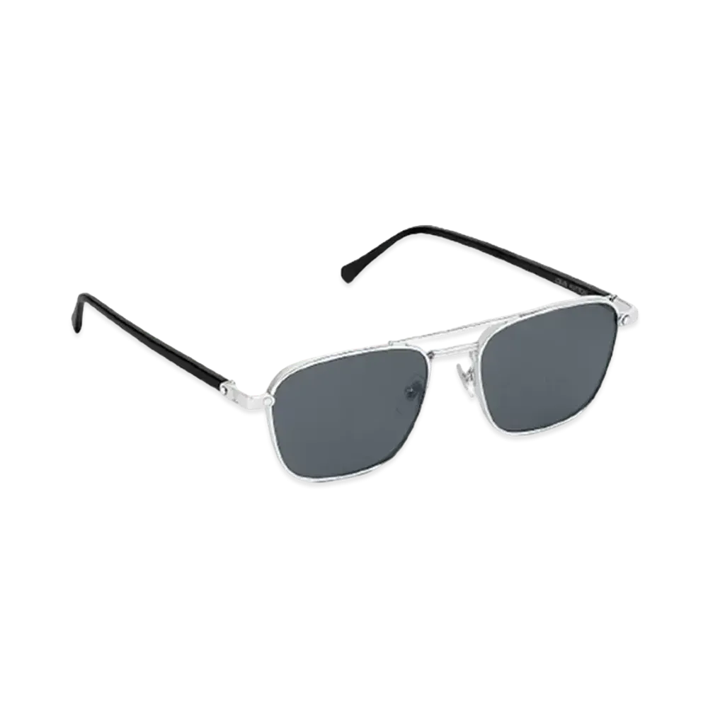 LV Signature Metal Square Sunglasses "Silver"
