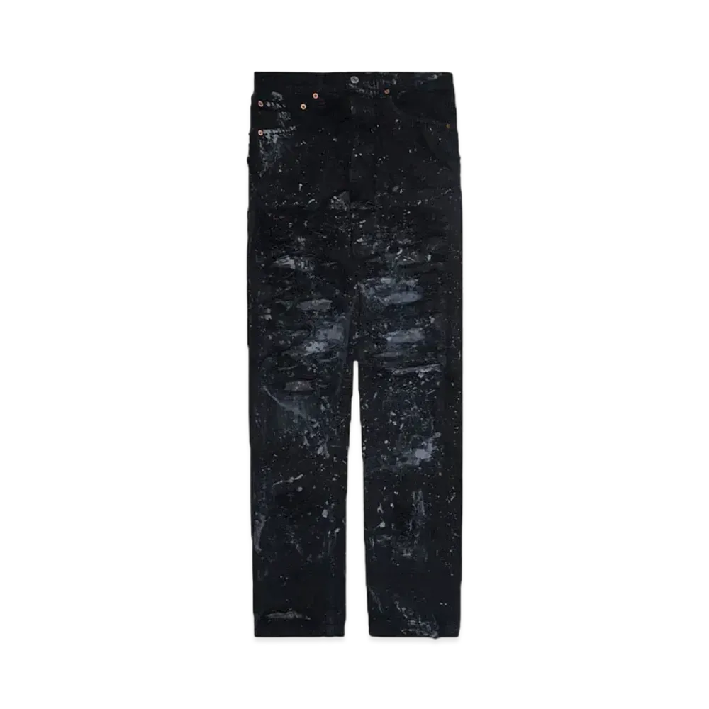 INNOCENCE NYC DESTROY LEATHER DENIM PANTS 30inch "Lt Denim"