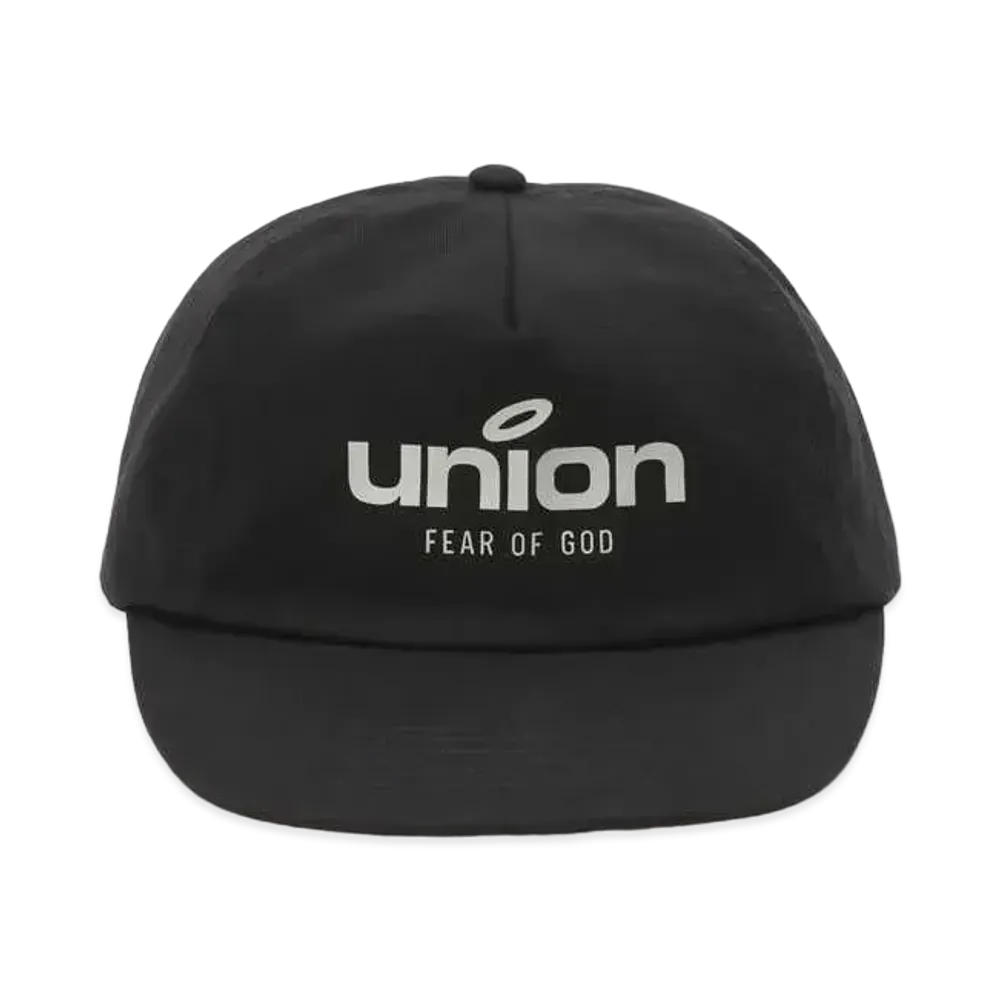 FEAR OF GOD ESSENTIALS × UNION Panel Hat "Black"