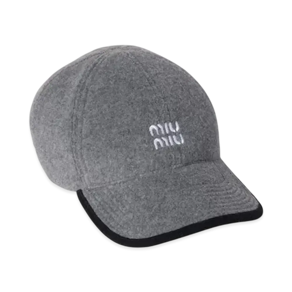 MIUMIU Fleece Baseball Cap "Gray"