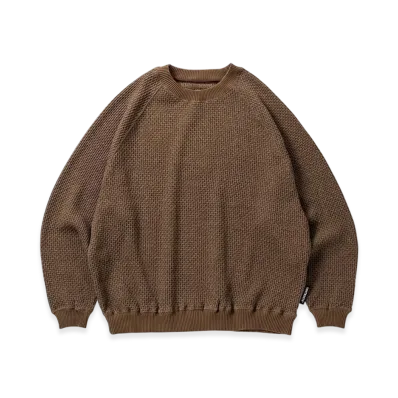 TIGHTBOOTH Chain Crew Knit "Brown"