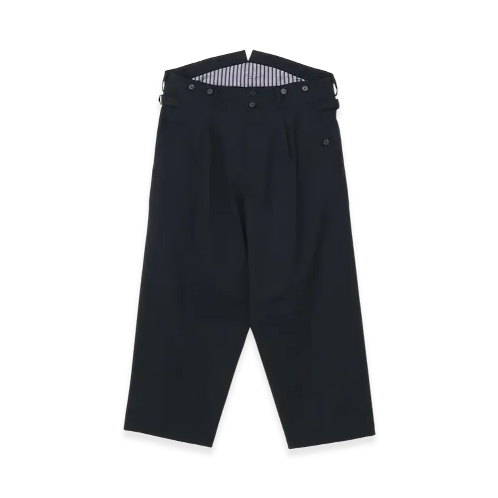 S'YTE T/W Gabardine Suspender Pants With Triangle Gusset "Black"