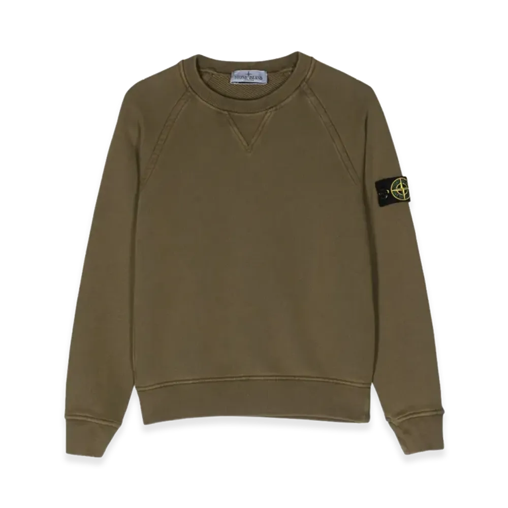 Stone Island Kids Crewneck Sweatshirt "Green"
