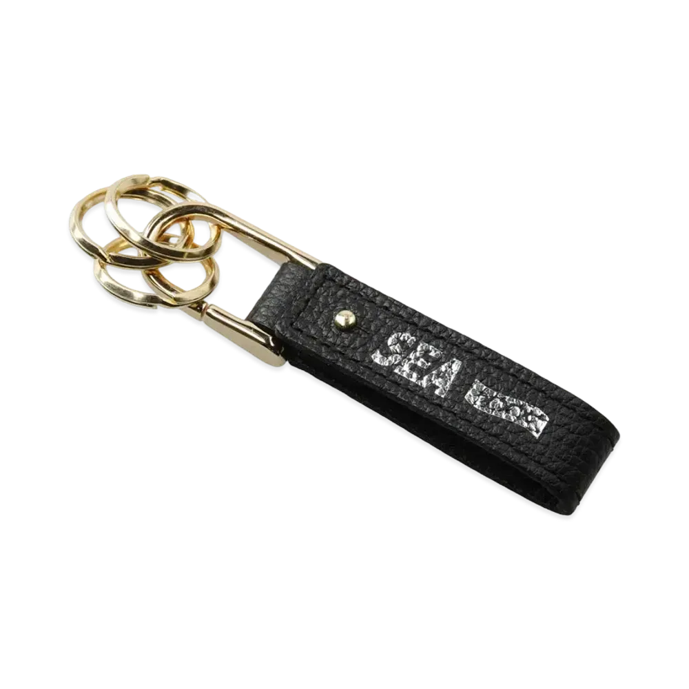 WIND AND SEA x GOD SELECTION XXX Leather Key Ring "Black"