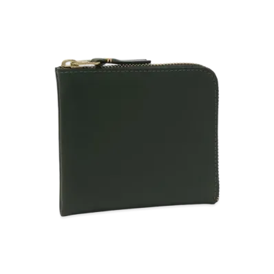 COMME des GARCONS CDG Coin Case L Shaped Non Zipper "Bottle Green"