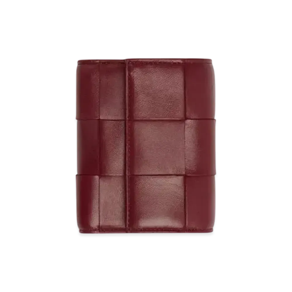 Bottega Veneta Tri-Fold Zip Wallet "Bordeaux"