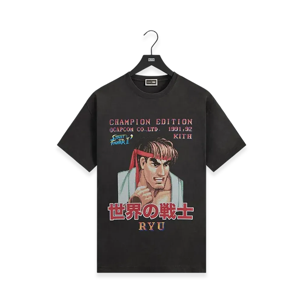 Kith x Capcom Ryu Champion Edition Vintage Tee "Black"