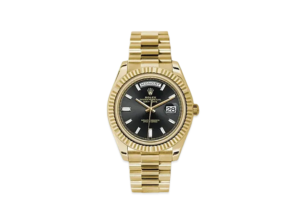 ロレックス デイデイト 40 黒文字盤 10Pダイヤモンド 228238A