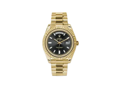 ROLEX Day-Date 40 Black Dial 10P Diamonds 228238A