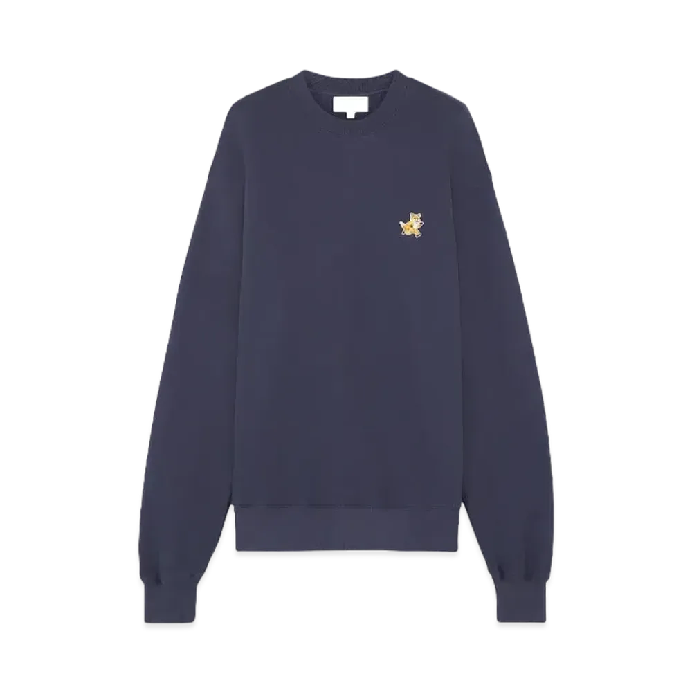 Maison Kitsune Speedy Fox Patch Comfort Sweatshirt "Ink blue"