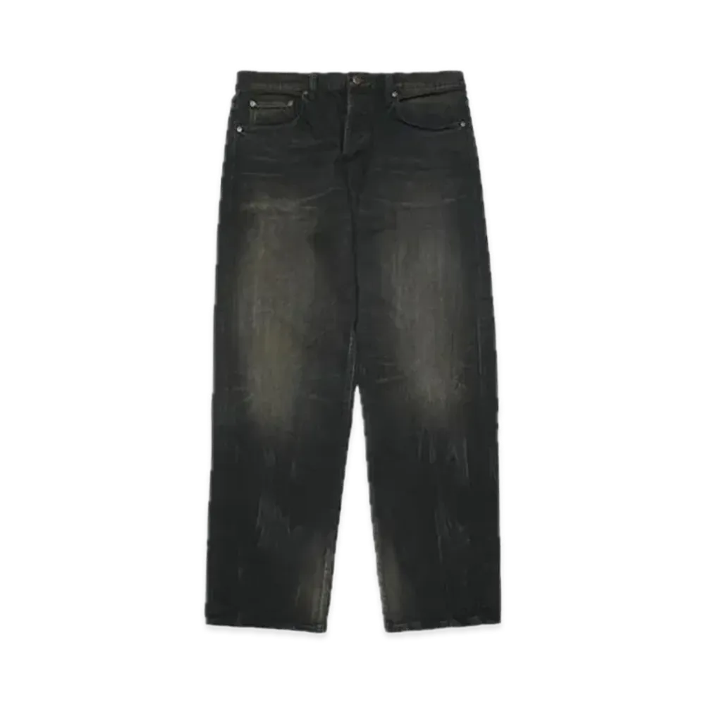 Supreme Distressed Loose Fit Selvedge Jean "Washed Black" (24SS)