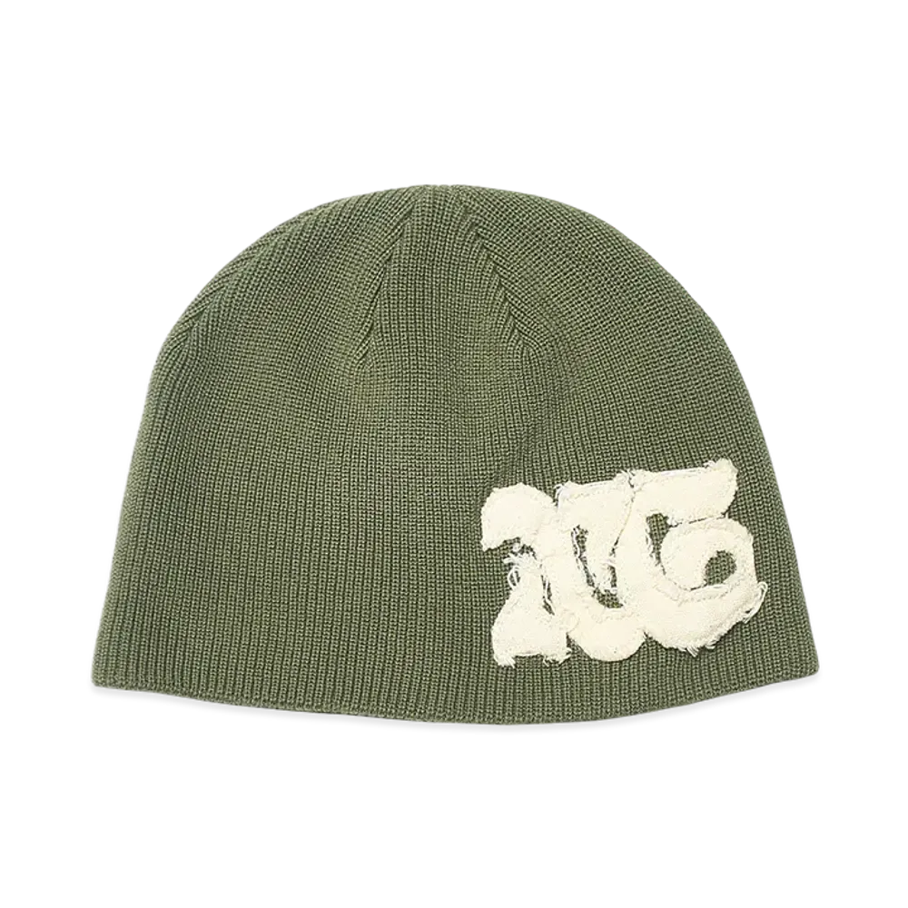 X-Girl Distressed Logo Patch Beanie "Olive"