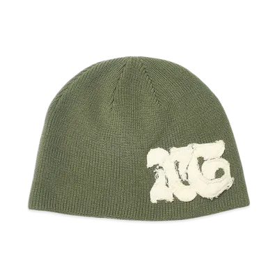 X-Girl Distressed Logo Patch Beanie "Olive"